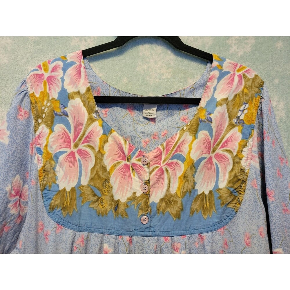 Woman Within 4X Hawaiian Hibiscus Floral Pink MuuMuu House Dress Gown MooMoo